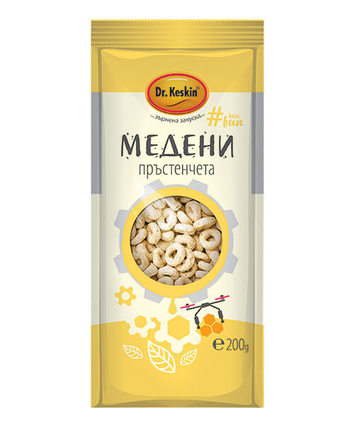 Корнфлейкс медени пръстенчета Dr. Keskin, 200 гр.