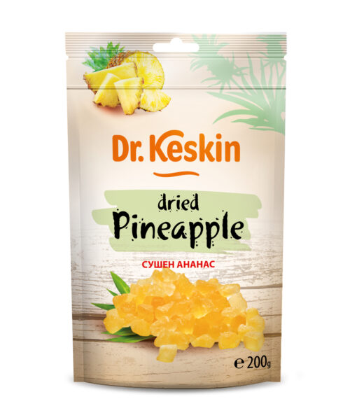 Ананас на кубчета, сушен плод, Dr. Keskin, 200 гр.