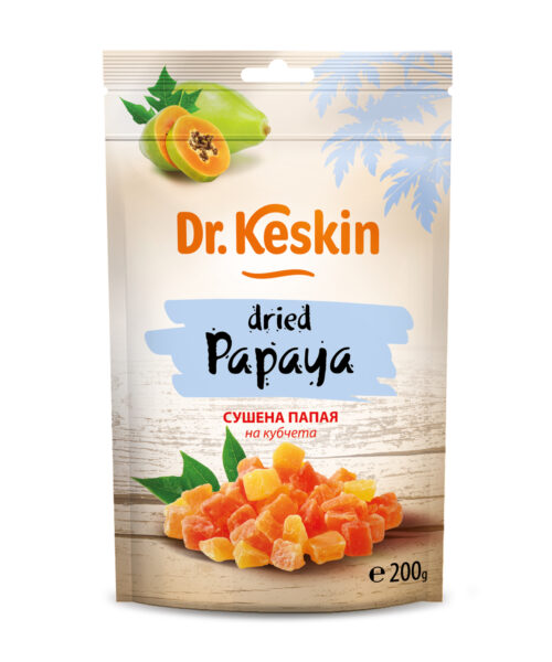 Папая на кубчета, сушен плод, Dr. Keskin, 200 гр.