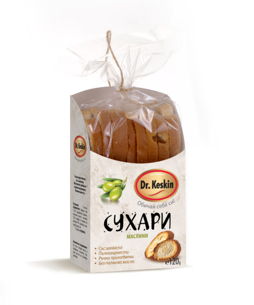 СПАСИ | Сухари "Dr. Keskin", с маслини, 120 гр.