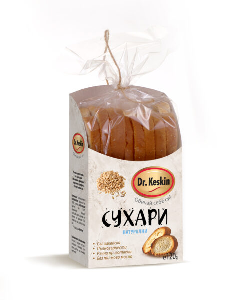 Сухари "Dr. Keskin", натурални, 120 гр.